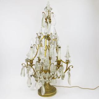 Appraisal: Impressive th Century Baccarat Crystal and Bronze Girondal Impressive th