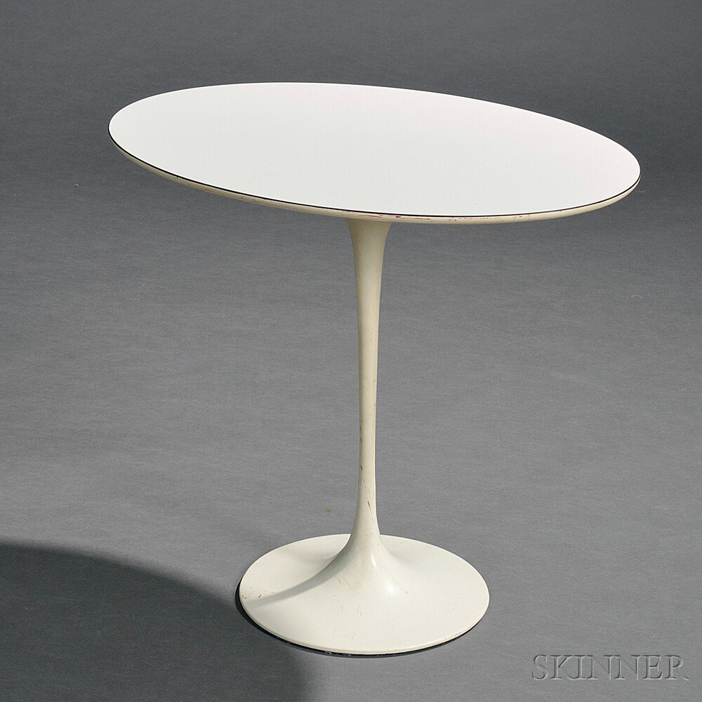 Appraisal: Eero Saarinen - Table for Knoll Laminate metal Manufactured by