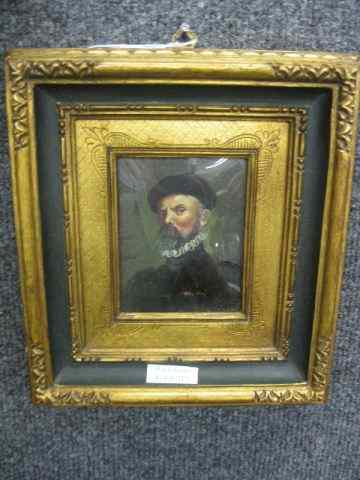 Appraisal: Miniature Painting on Copper of Nobleman fancy gilt frame image