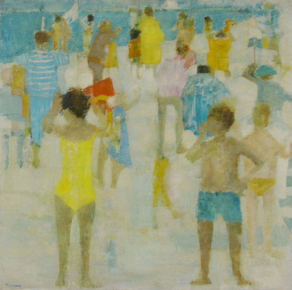 Appraisal: THOMPSON Michel Oil on Canvas La plage Signed lower left