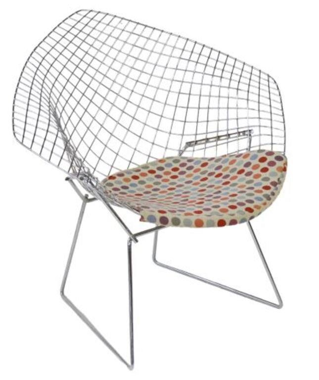 Appraisal: Diamond style lounge chair in the manner of Harry Bertoia