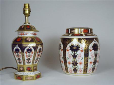 Appraisal: A Royal Crown Derby jar and cover in the Imari