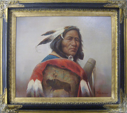 Appraisal: Troy Denton American th c oil on canvas portrait of