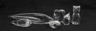 Appraisal: A Group of Six Glass Animals Length of longest inches