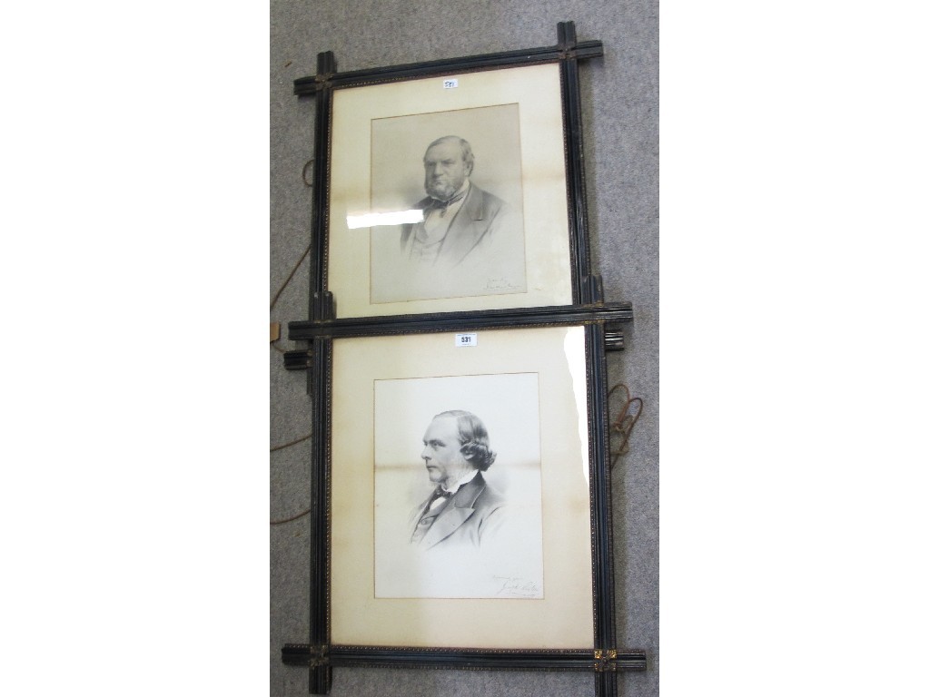 Appraisal: Two framed portrait photographs of gentlemen