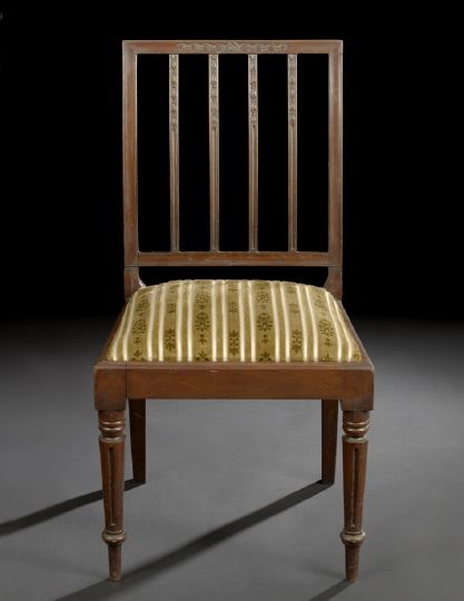 Appraisal: George III Mahogany Sidechair mid- th century in the Sheraton