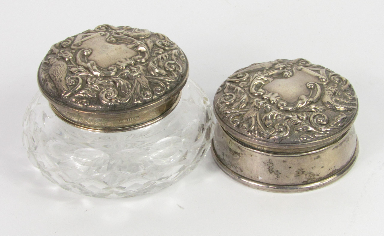 Appraisal: A matched Elizabeth II silver part dressing table set to