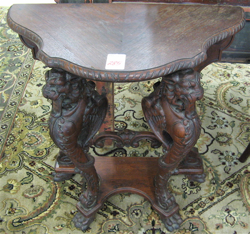 Appraisal: SMALL GRIFFIN CONSOLE TABLE American early th century having a