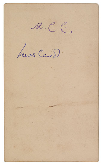 Appraisal: SELF-PORTRAIT OF LEWIS CARROLL DODGSON CHARLES LUTWIDGE Photograph Inscribed to