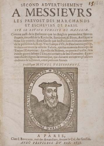 Appraisal: MAZARINADES Group of anti-Mazarin pamphlets citing Nostradamus bound in volumes