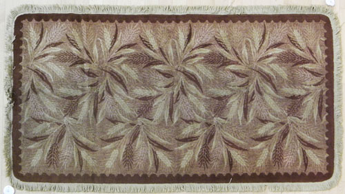 Appraisal: Hooked rug mid th c x together with a machine