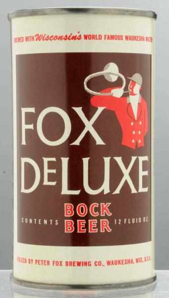 Appraisal: Fox Deluxe Bock Beer Flat Top Beer Can - Very