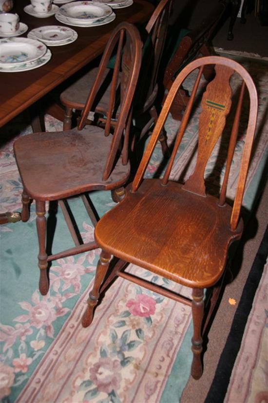 Appraisal: SET OF SIX HOOSIER WINDSOR-STYLE DINING CHAIRS