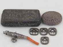 Appraisal: Four small silver Georgian buckles each with hallmarks for Birmingham