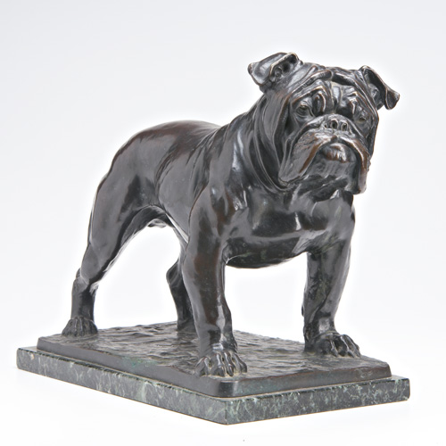 Appraisal: FRITZ DILLER German - Untitled bronze sculpture of a bulldog