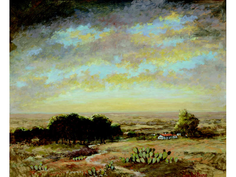 Appraisal: JOHN BOB PAYNE AMERICAN - AFTERNOON AFTERGLOW oil on artist's