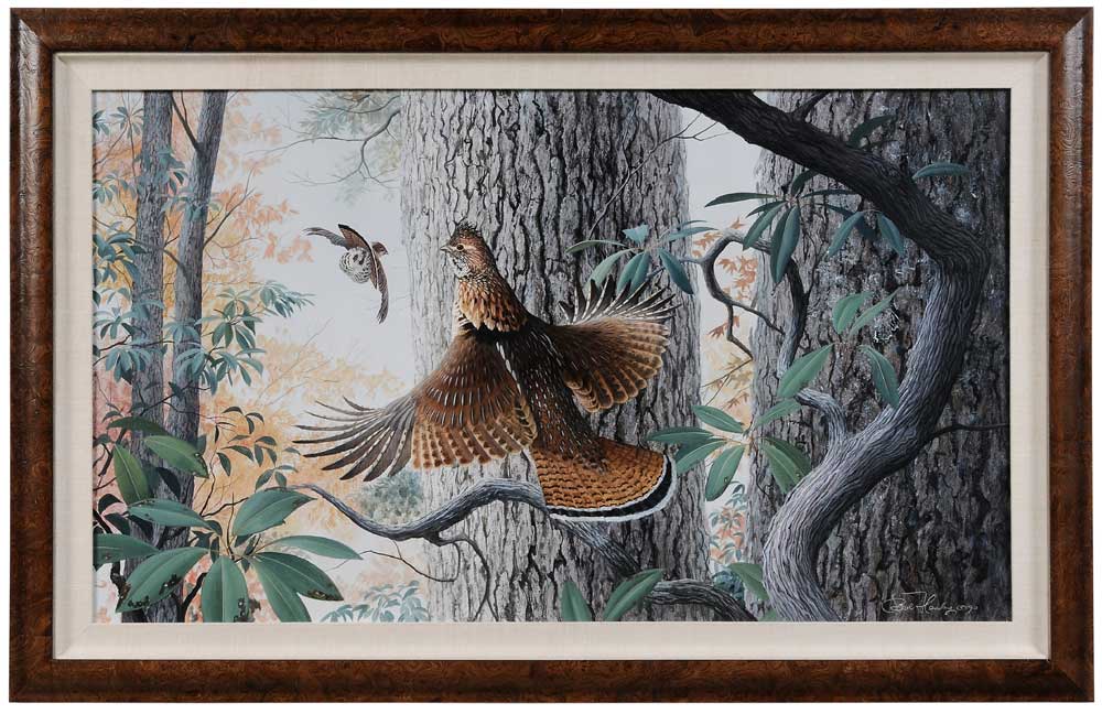 Appraisal: Bob Henley Virginia born Two Grouse in Flight signed lower