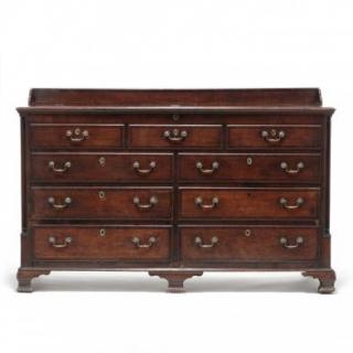 Appraisal: English Lancashire Mule Chest of Drawers late th century oak