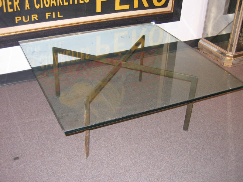 Appraisal: LUDWIG MIES VAN DER ROHE GERMAN - BARCELONA TABLE bronze-tone