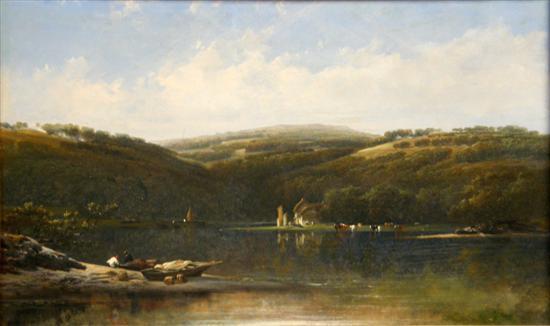 Appraisal: William Pitt On the St Germans Cornwall oil on canvas