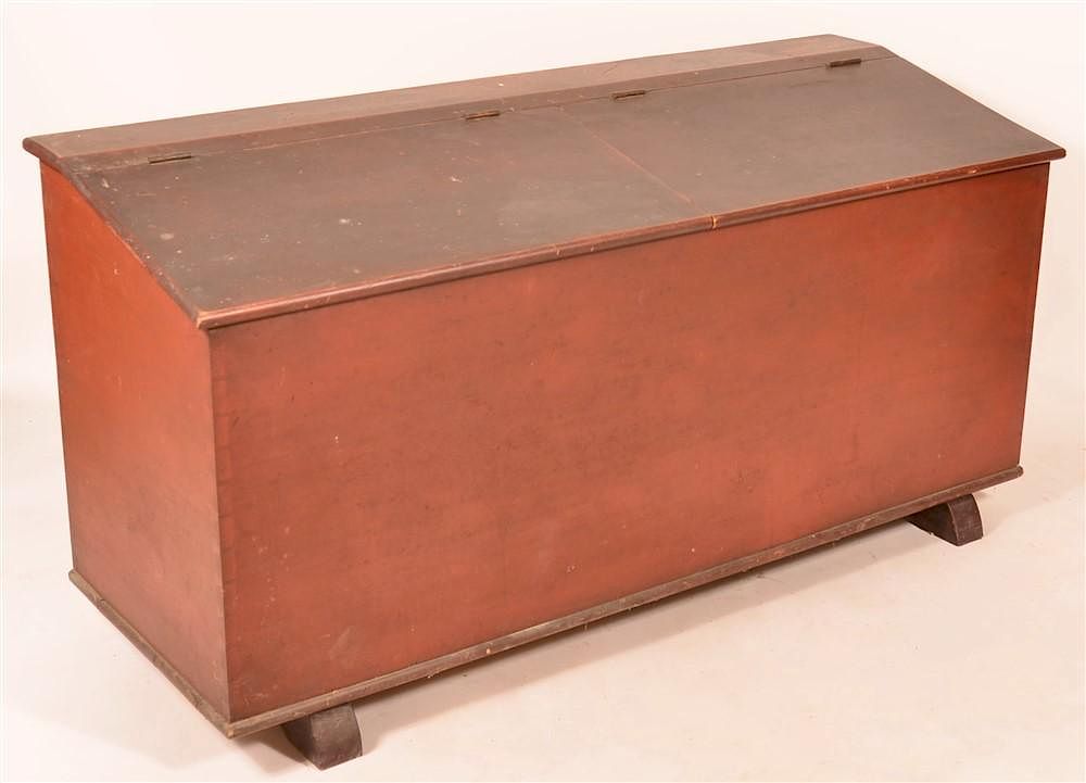 Appraisal: Lancaster County PA Wood Box with Red Paint Lancaster County