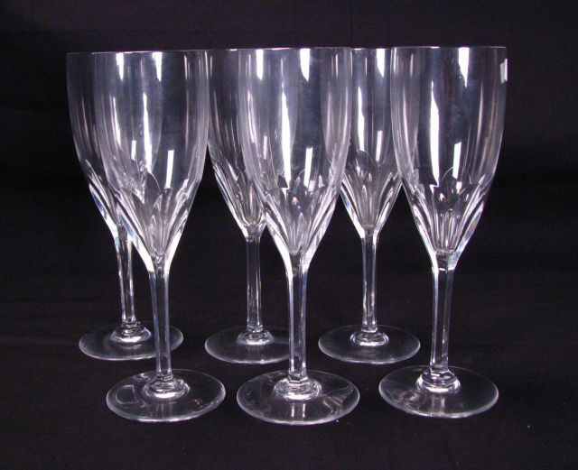 Appraisal: Set of Six Baccarat French Crystal Champagne Flutes inches tall