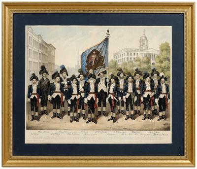 Appraisal: Civil War era lithograph Staff and officers of the Putnam