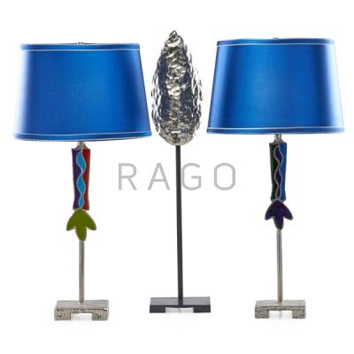 Appraisal: DE WAEL LES HERITIERS FONDICA Three table lamps Condition Report