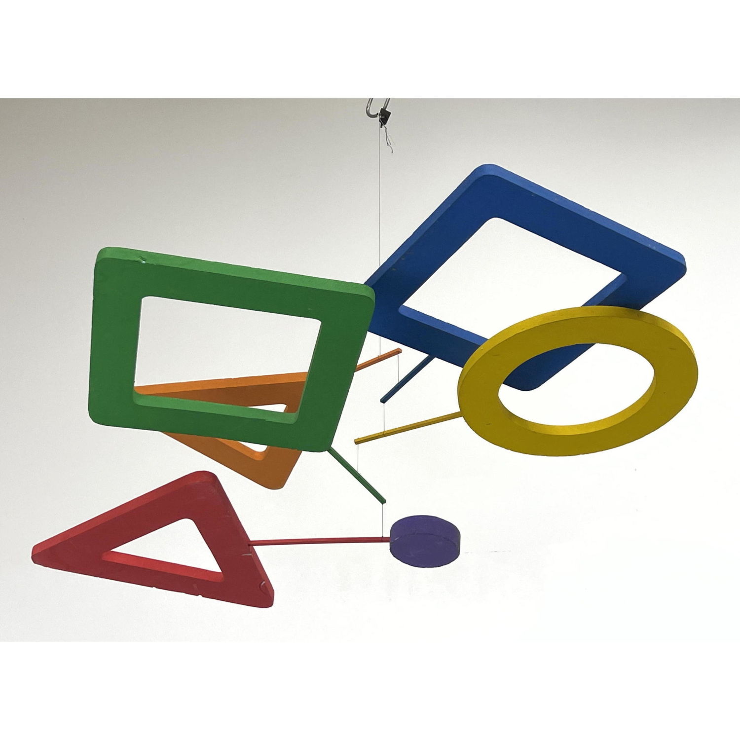 Appraisal: Contemporary Colored Styrofoam Hanging Mobile Kinetic Sculpture Bold Primary Colored