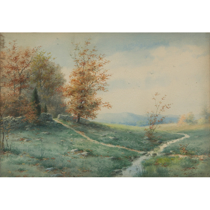 Appraisal: Edwin Lamasure American - Landscape c watercolor x signed lower