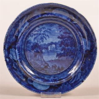 Appraisal: Historical Staffordshire Blue Transfer Plate Historical Staffordshire Blue Transfer China