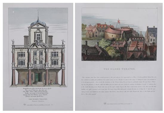 Appraisal: EIGHT ENGLISH HAND-COLORED ENGRAVINGS Including four works by Wenceslaus Hollar