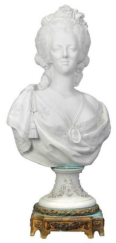 Appraisal: S vres Style Bisque Bust of Marie Antoinette French th