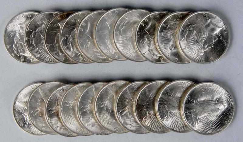 Appraisal: BU Roll of Peace Dollars Description coins