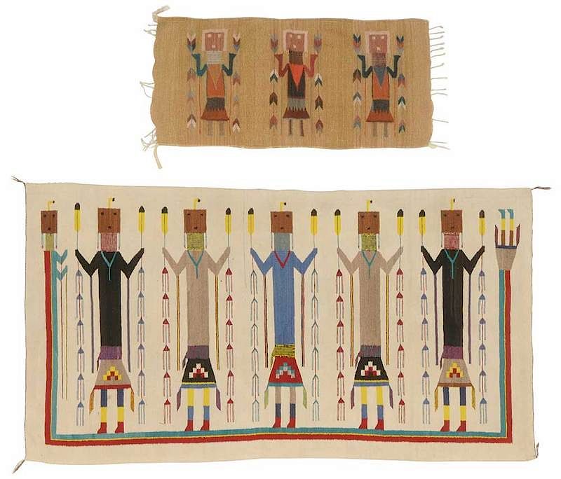 Appraisal: Two Southwestern Yei Weavings th century x in x in