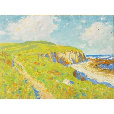 Appraisal: Thomas Rathbone Manley American - Cliffs Near Montauk L I