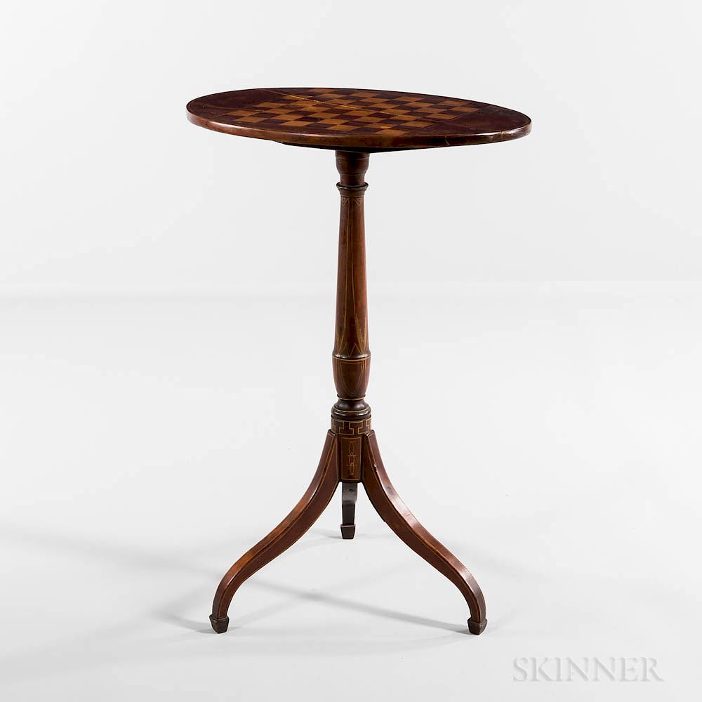 Appraisal: Oval Tilt-top Mahogany Game Table Oval Tilt-top Mahogany Game Table