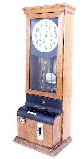 Appraisal: International Time Recording Co Railroad Clock Up for your consideration