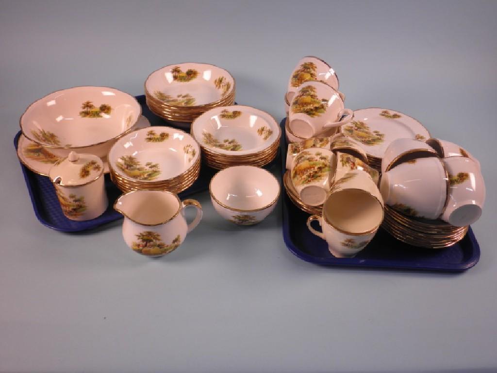 Appraisal: An Alfred Meakin part tea and dinner service printed with