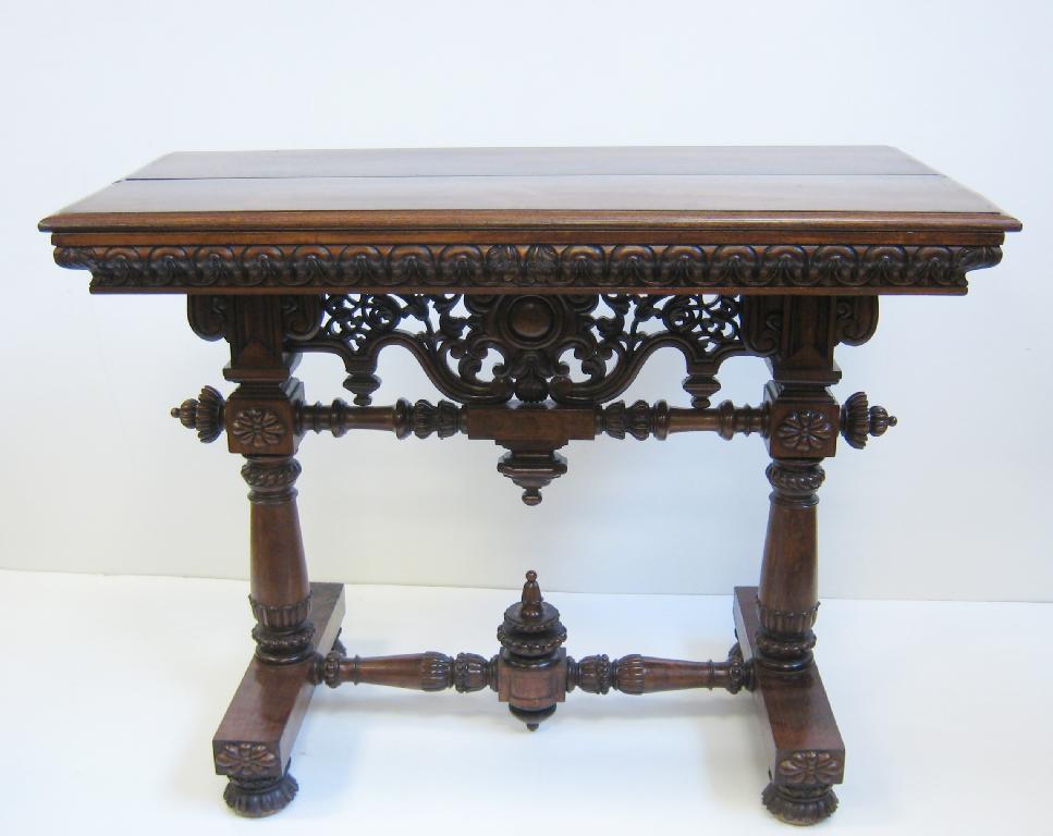 Appraisal: A late Regency rosewood Anglo Indian Console Table with moulded