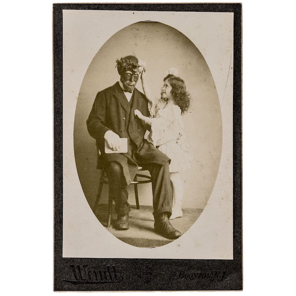 Appraisal: Cabinet Card Photograph of a Gentleman in Whiteface by Wendt