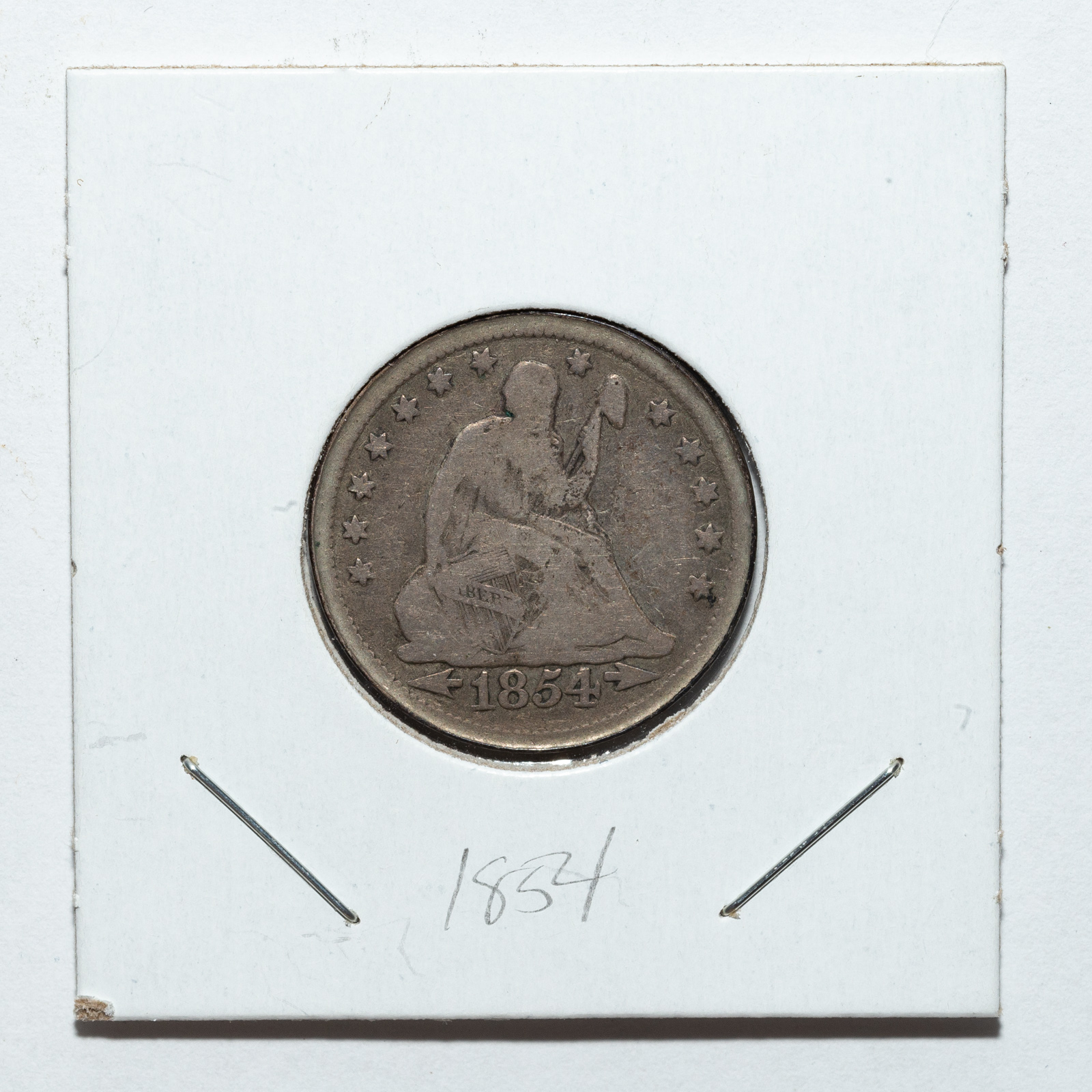 Appraisal: WITH ARROWS SEATED QUARTER VG F IBERTY complete in Liberty