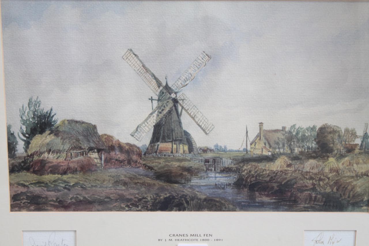 Appraisal: After J M Heathcote Cranesmill Fen limited edition colour print