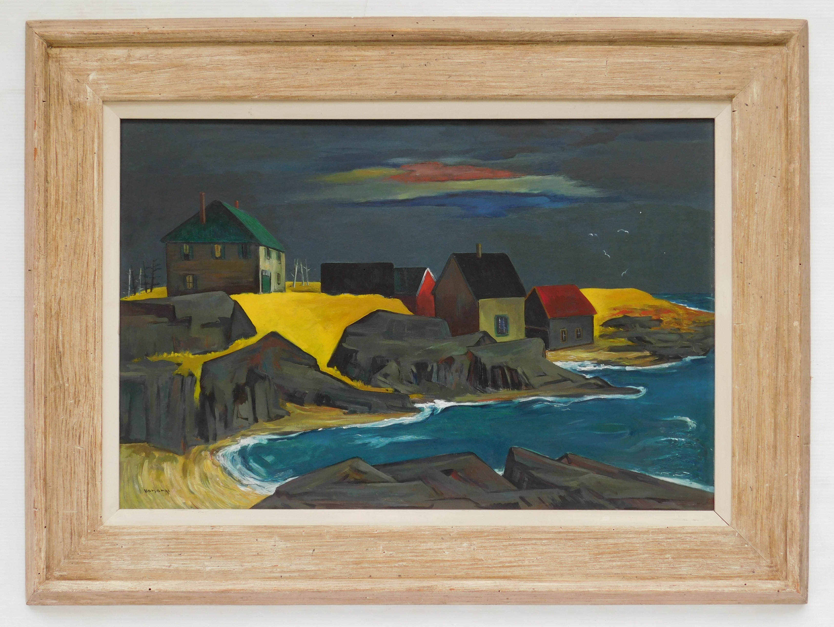 Appraisal: Charles Harsanyi American - ''Fishbeach Mohegan Island''- oil on masonite