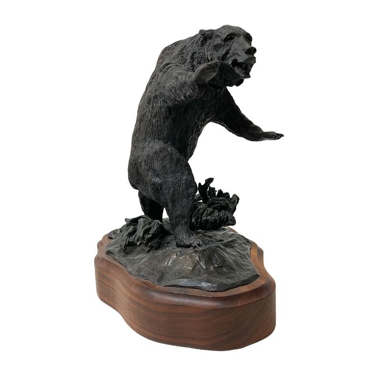 Appraisal: Bronze Standing Bear Sculpture Bronze Standing Bear Sculpture Signed By