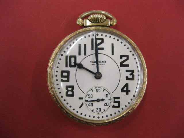 Appraisal: Waltham Railroad Pocketwatch jewel ''Premier'' model size gold-filled case working