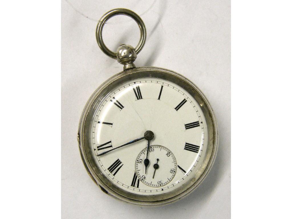 Appraisal: Silver fusee lever pocket watch hallmarked London the movement signed