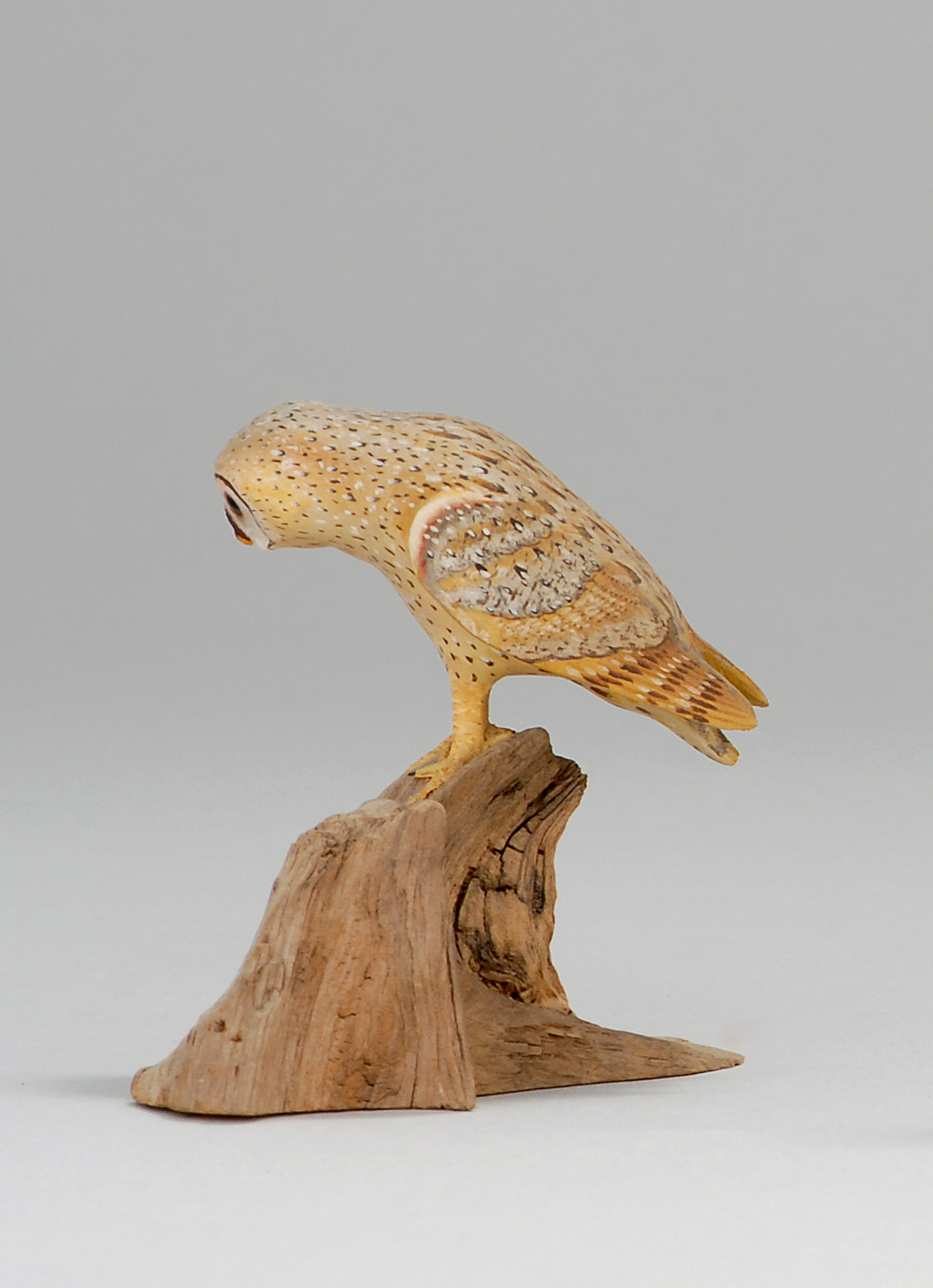 Appraisal: MINIATURE BARN OWL By Harold Gibbs of Barrington Rhode Island