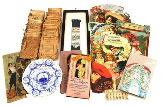 Appraisal: Mostly late th early th C souvenirs and ephemera pieces