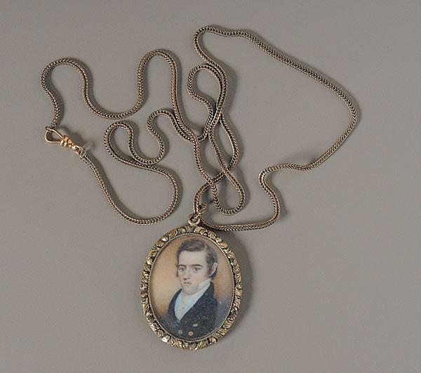 Appraisal: JOSEPH CLOPPER - PORTRAIT MINIATURE American likely Frederick County Maryland